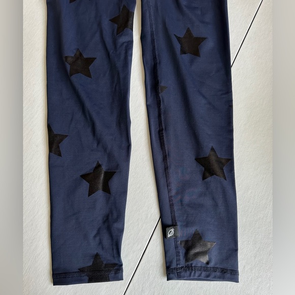 Terez Navy Blue Leggings w/ Black Stars Size Small - Picture 5 of 6